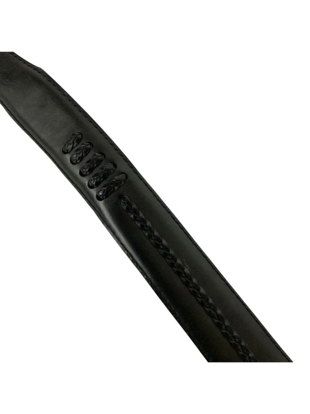 Onyx By Brighton Black Leather Belt With Silver-Tone Buckle Size 42 USA 1993